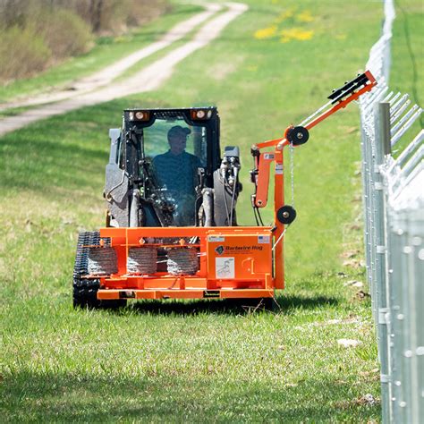 skid steer barbed wire unroller|barbwire hog attachment.